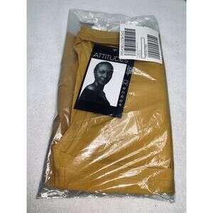 Attitudes by Renee Washed Cotton Long Sleeve Shirt Golden Hour L New Sealed